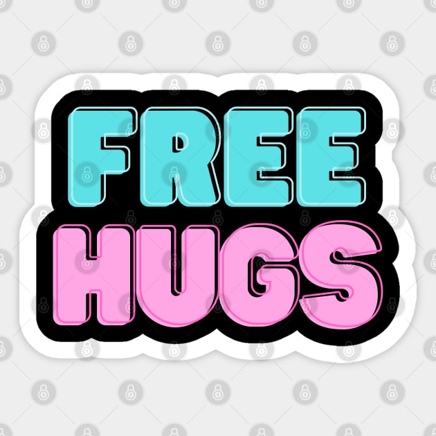 Free Hugs Sticker by Litehouse Tees
